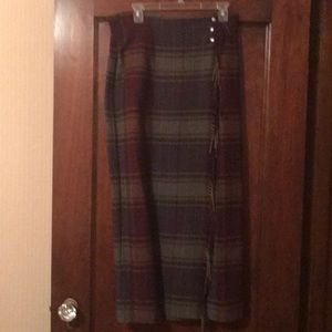 Lauren wool wrap skirt.